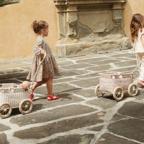 Floral Polka Dot Print Kids Stroller Wagon (Mirage)
