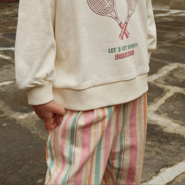 Frankie Cotton Stripe Twill Pants (Miami Stripe)