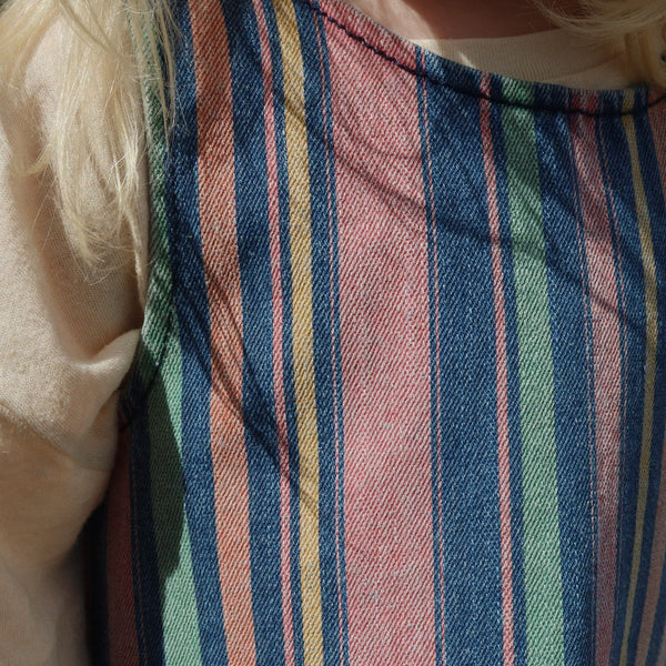 Magot Striped A-Line Denim Dress (Miami Stripe)