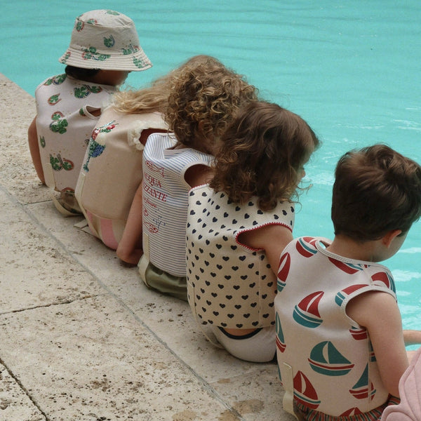 Ellis Boat Print Neoprene Swim Float Vest (Ahoy)