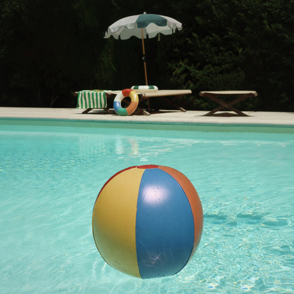 Striped Inflatable Swim Ring (Green Stripe)