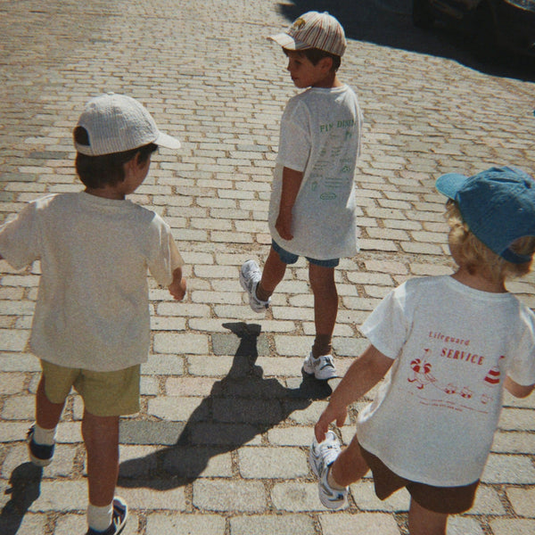 Frankie Striped Lemon Print Cap (Stripe Winds)