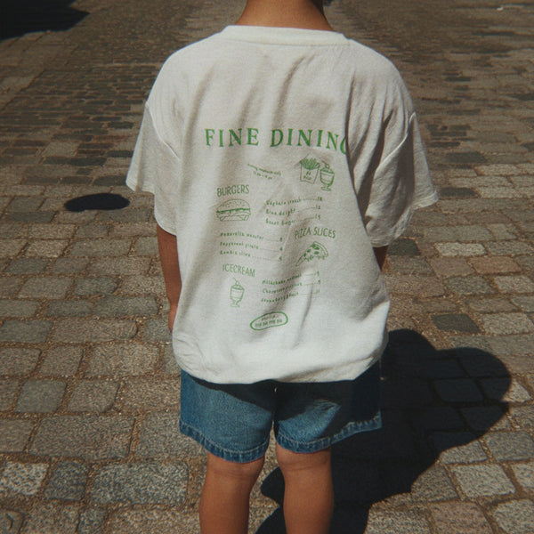 Era Fine Dining Cotton Print Tee (Off White)