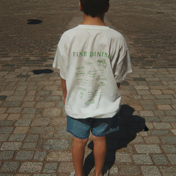 Era Fine Dining Cotton Print Tee (Off White)