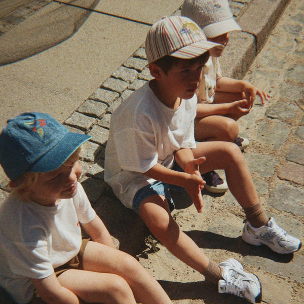 Frankie Striped Lemon Print Cap (Stripe Winds)