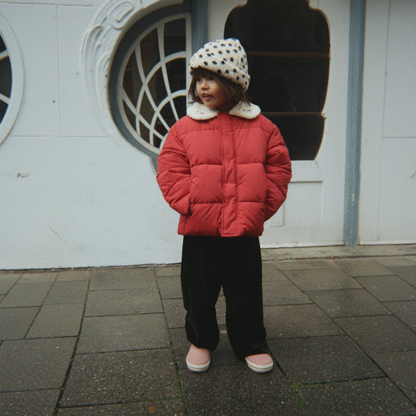 Jody Polka Dot Teddy Borg Fleece Beanie Hat (Dot Lumiere)
