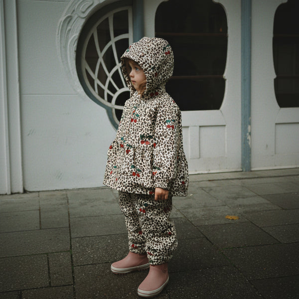 Palme Leopard Cherry Rainy Day Jacket and Trouser Set (Leo Cerise)