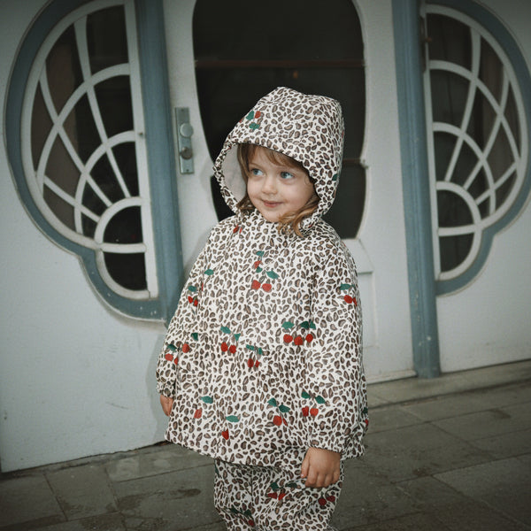 Palme Leopard Cherry Rainy Day Jacket and Trouser Set (Leo Cerise)