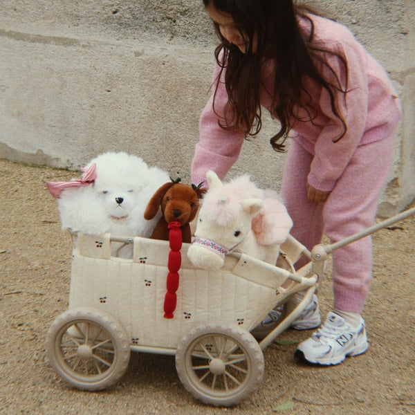 Cherry Print Kids Cart Stroller Wagon