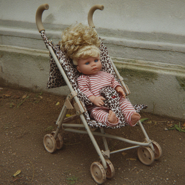 Leo Print Quilted Dolls Stroller