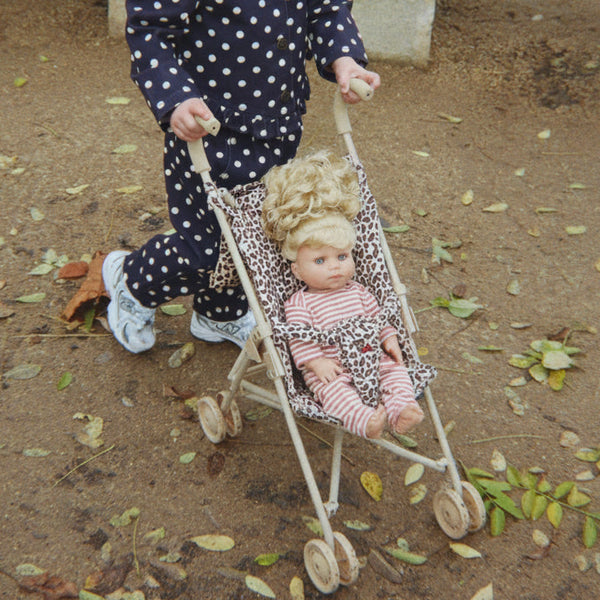 Leo Print Quilted Dolls Stroller