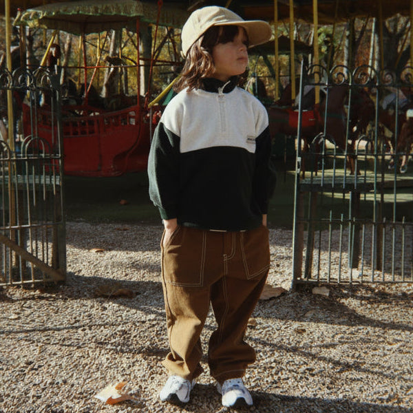 Rida Cotton Twill Straight Leg Pants (Ermine)