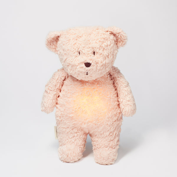 Humming Bear Organic Cuddly Toy Night Light (Rose)