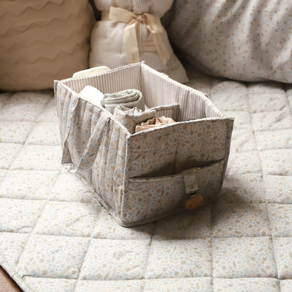 Quilted Nappy Caddy Organiser (Nature Trail)
