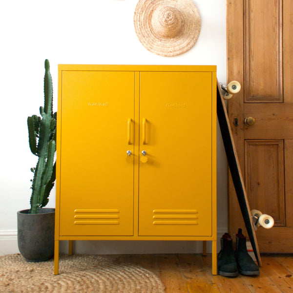 The Midi Double Door Locker Cabinet (Mustard)