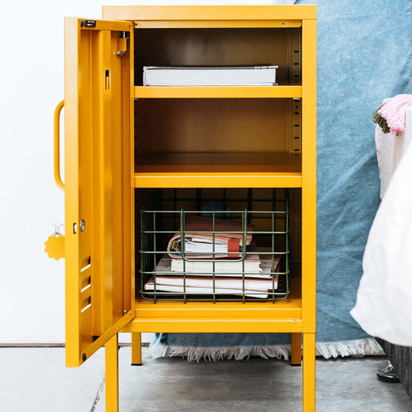 The Shorty Single Door Locker Cabinet (Mustard) (Opens to Left)