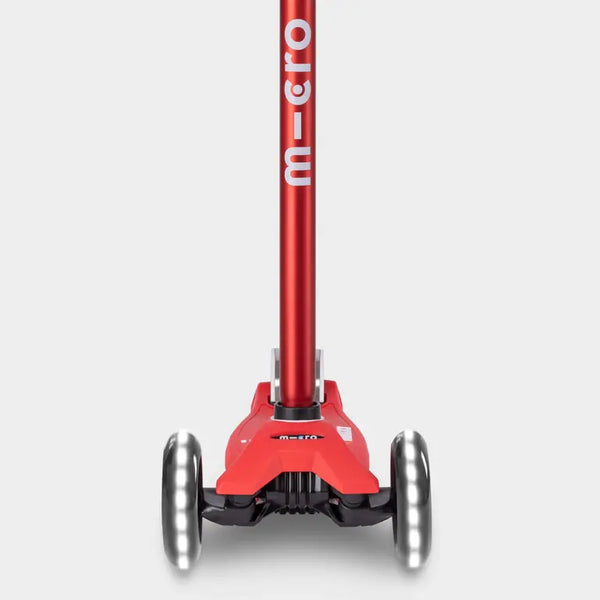 Maxi Micro Deluxe Scooter with 3 LED Wheels (Red)