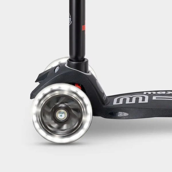 Maxi Micro Deluxe ECO Scooter with 3 LED Wheels (Black)