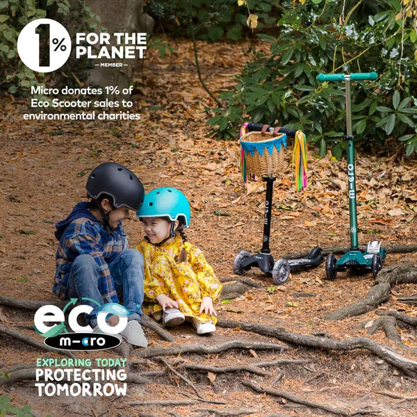 Maxi Micro Deluxe ECO Scooter with 3 LED Wheels (Green)