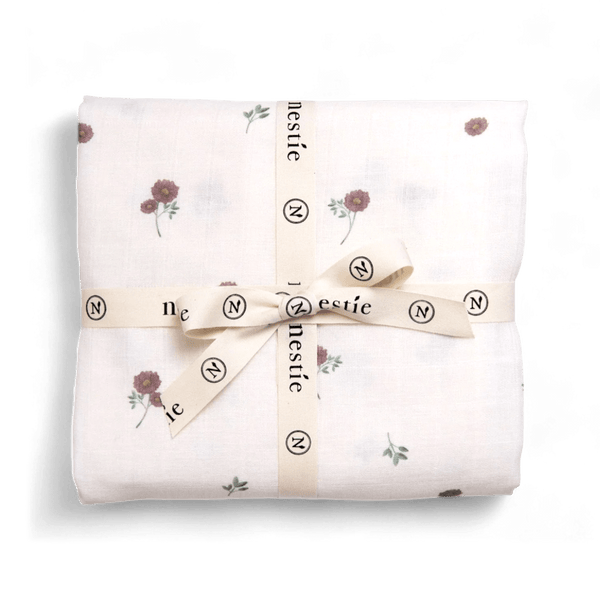Meadow Print Organic Cotton Muslin Swaddle Blanket