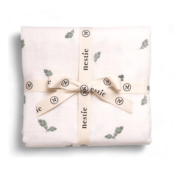 Woodland Print Organic Cotton Muslin Swaddle Blanket