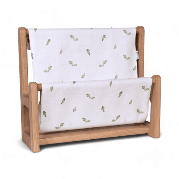 Nestie Book Hammock with Woodland Print Linen (Solid Oak)