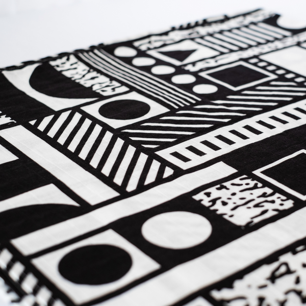 Etta Loves x Camille Walala XL Sensory Baby Muslin (Monochrome)