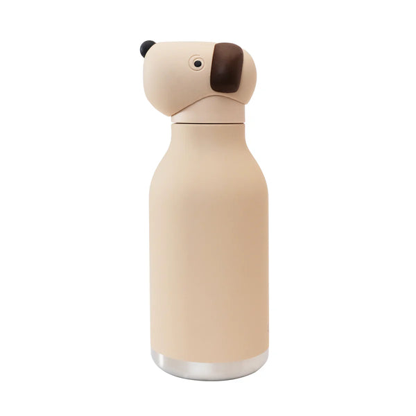 Beige Dog Bestie Insulated Screw Top Water Bottle 470ml