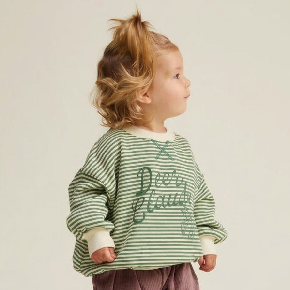Carner Pine Deer Claude Striped Cotton Sweatshirt