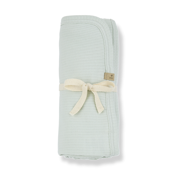 Diana Ribbed Baby Blanket (Pale Aqua)