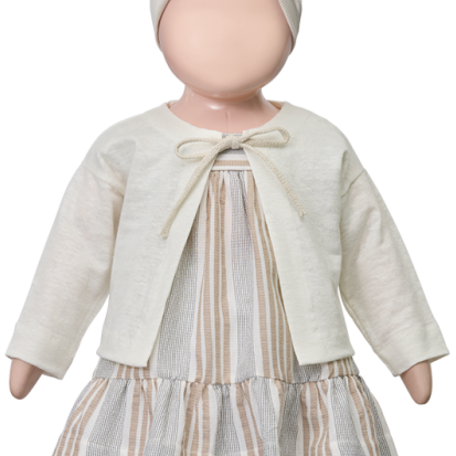 Iria Linen Cardigan Coat (Off-White)