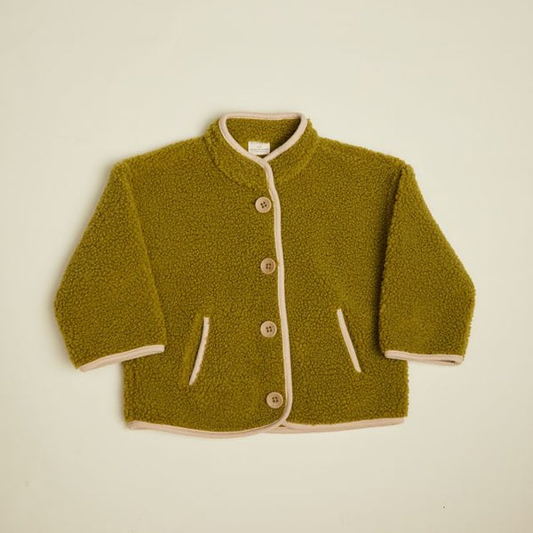 Lorah Moss Borg Teddy Button Up Jacket