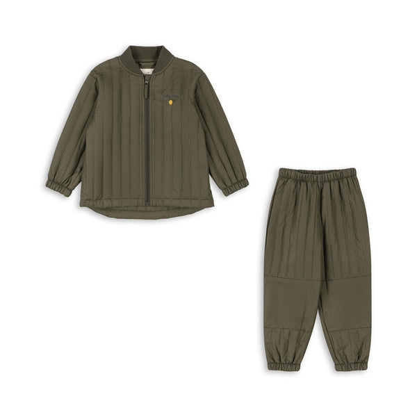 Evi Quilted Jacket and Trousers Thermo Set (Olive)