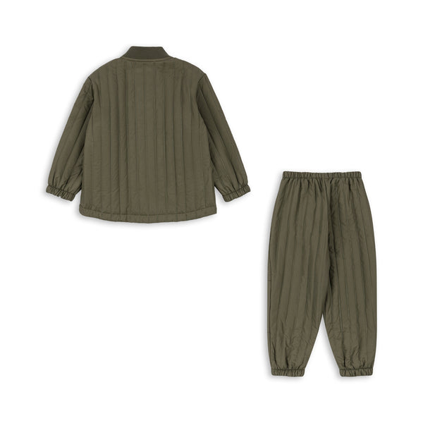 Evi Quilted Jacket and Trousers Thermo Set (Olive)