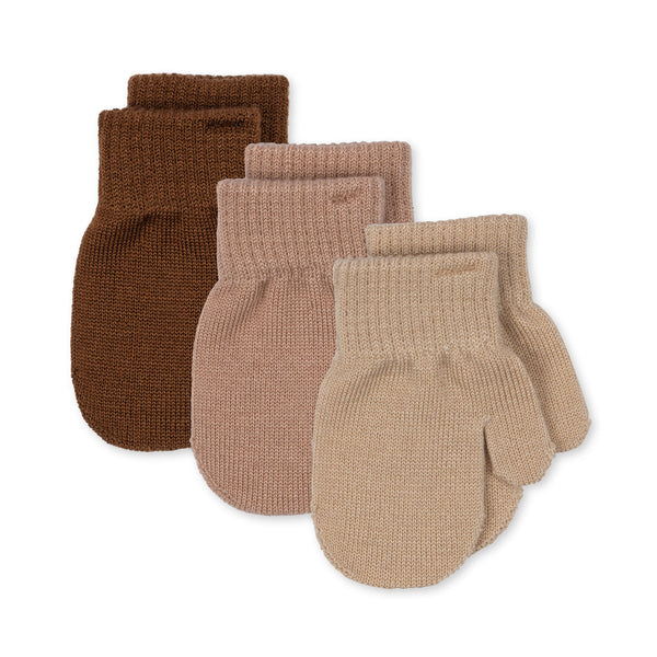 Filla Wool Blend Baby Mittens Pack of 3 (Sorbet Mix)