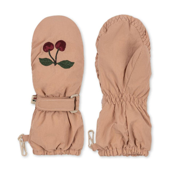 Juno Cherry Embroidered Quilted Mittens (Tuscany)