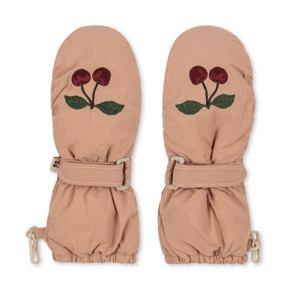 Juno Cherry Embroidered Quilted Mittens (Tuscany)