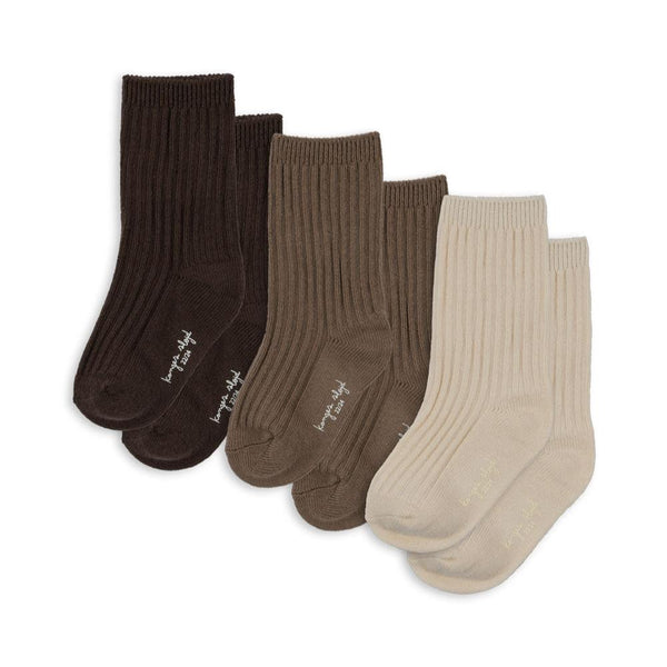 Sandy Mix Organic Cotton Ankle Socks Pack of 3