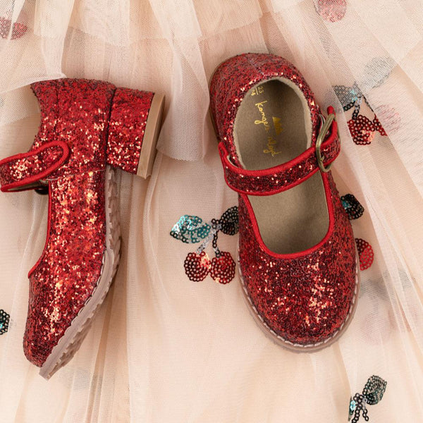 Cherry Embroidered Cape and Glitter Shoes Dress Up Set