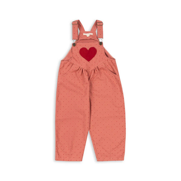 Nola Love Heart Pocket Polkadot Dungarees