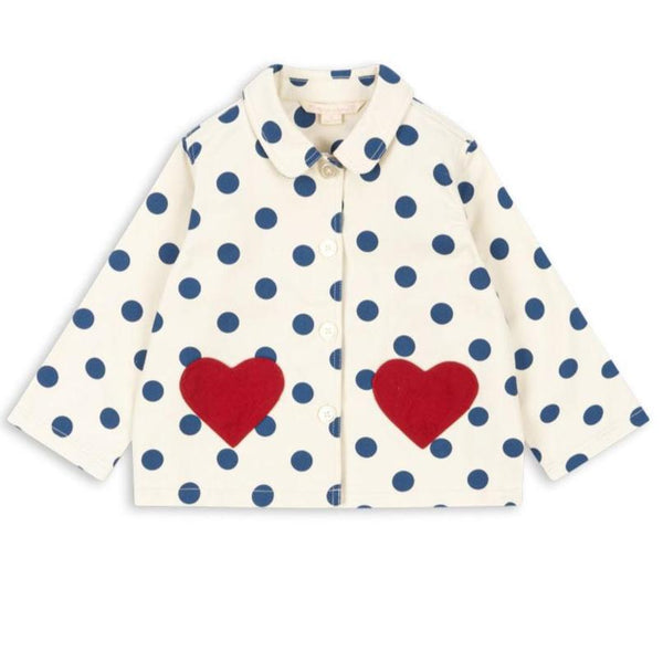 Nola Polkadot Jacket with Love Heart Pockets