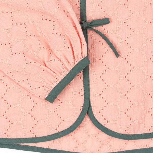 Rilla Bow Front Cotton Blouse (Mellow Rose)