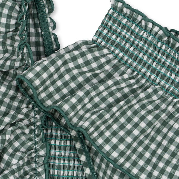Fresia Frilled Gingham Bikini (Smoke Pine)