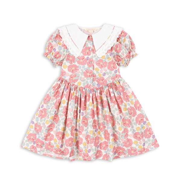 Coeur Collar Floral Cotton Summer Dress (Fleur Anglaise)