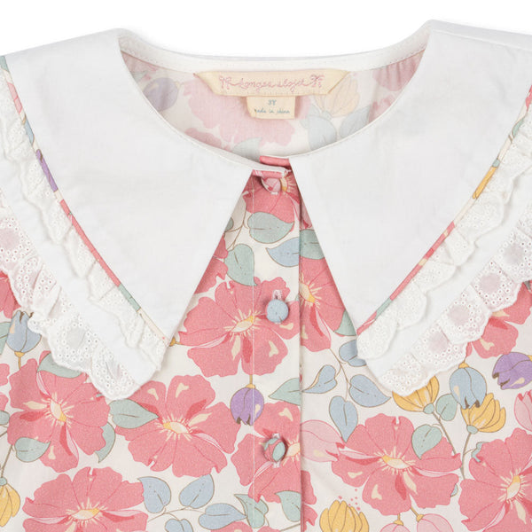 Coeur Collar Floral Cotton Summer Dress (Fleur Anglaise)