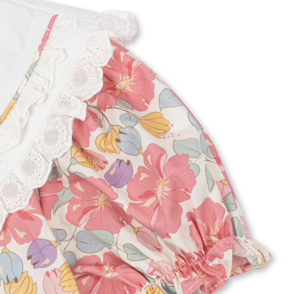 Coeur Collar Floral Cotton Summer Dress (Fleur Anglaise)