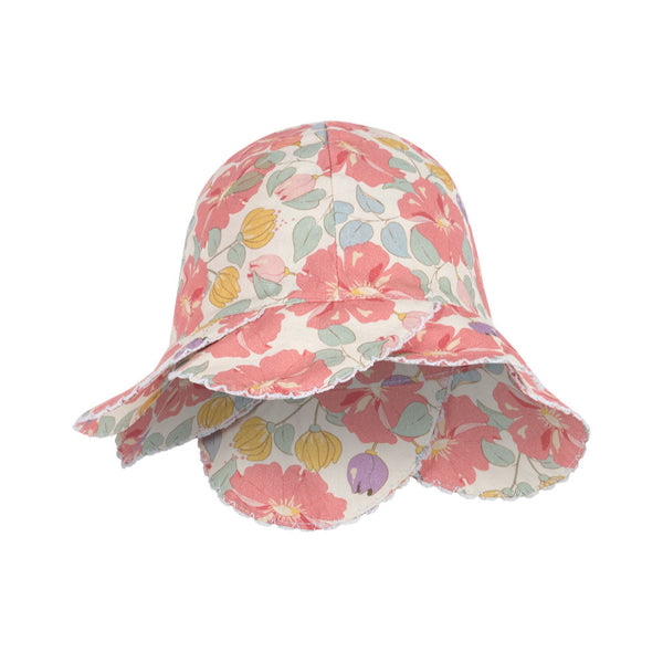 Coeur Scallop Floral Print Cotton Sunhat (Fleur Anglaise)