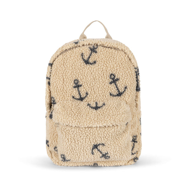 Jody Anchor Print Teddy Pile Backpack