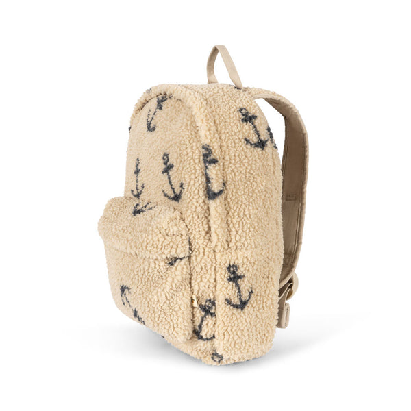 Jody Anchor Print Teddy Pile Backpack