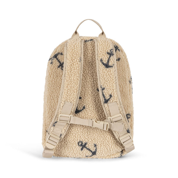 Jody Anchor Print Teddy Pile Backpack